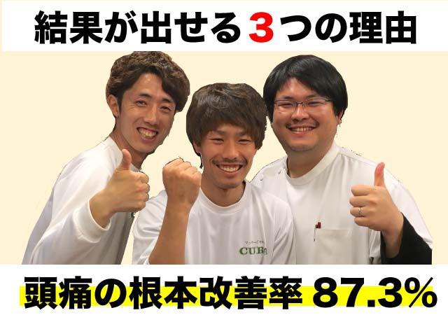 水戸で頭痛改善率87.3%という結果を出し続ける特徴