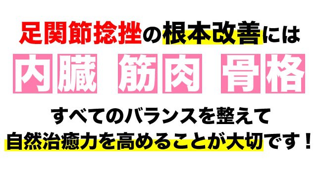 足関節捻挫の根本改善には全てのバランスが大事です。