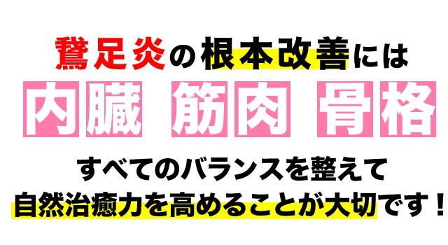 鵞足炎の根本改善には全てのバランスが大事です。